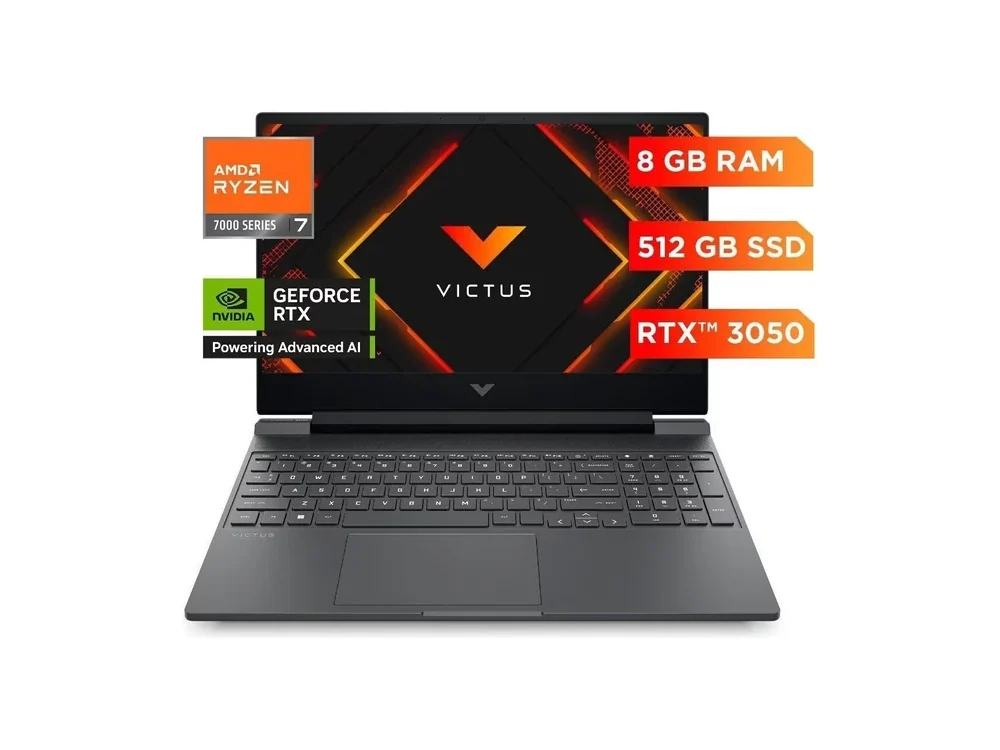 Portátil HP Victus 15 Ryzen 7 7445HS RTX 3050 — foto 1