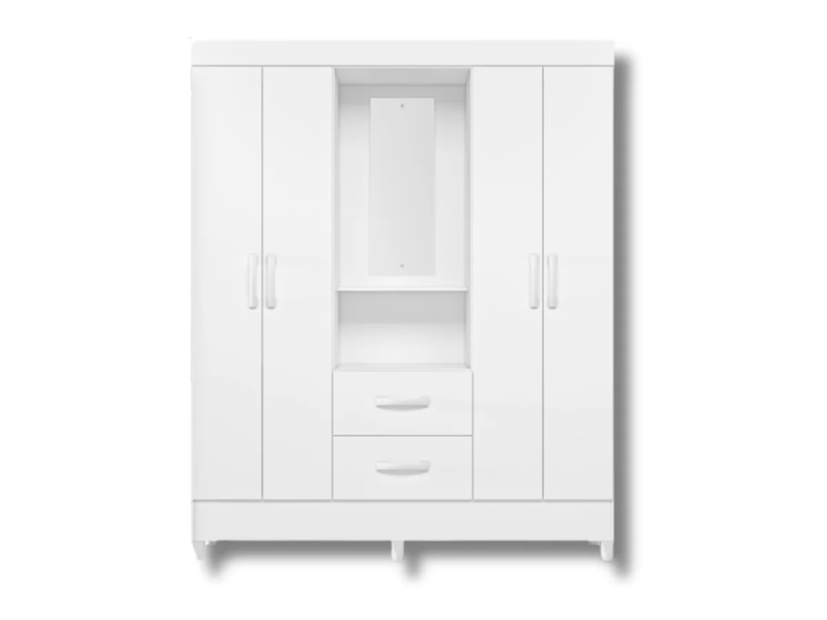 Closet Mobi Capela 4 Puertas Con Espejo Blanco — foto 3