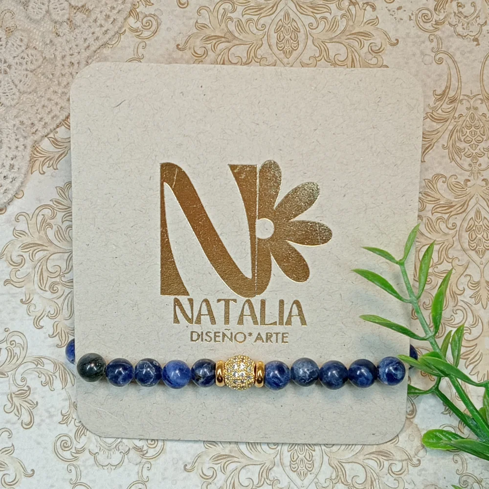 Pulsera Cielo en Sodalita 6mm Piedra Natural — foto 2