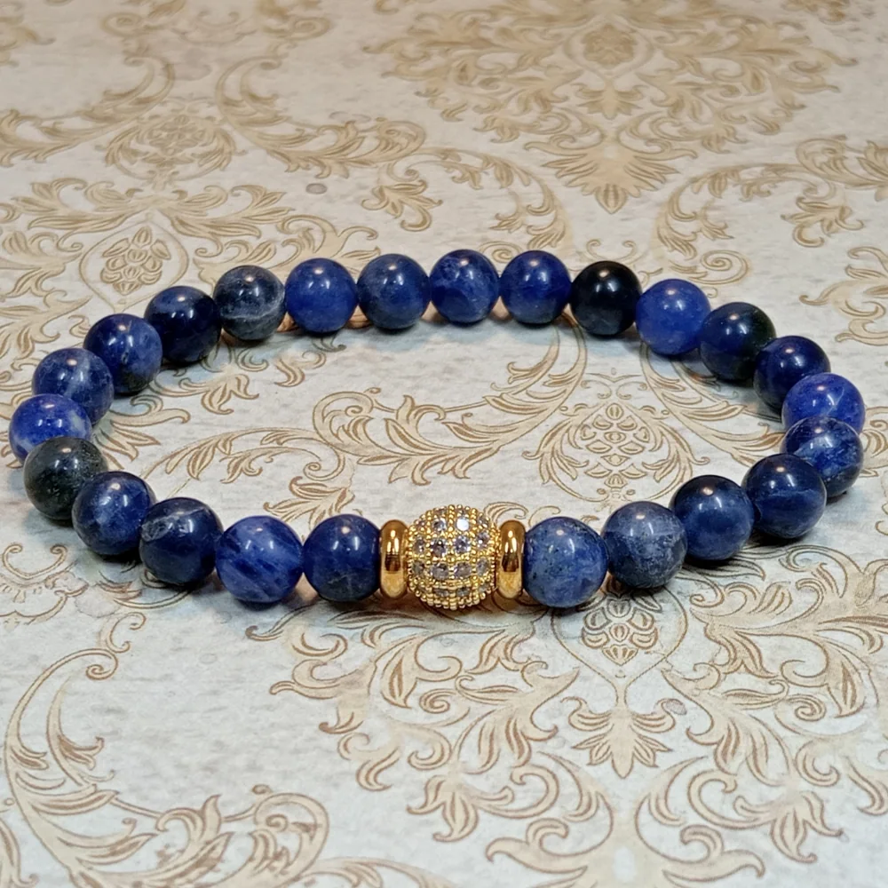 Pulsera Cielo en Sodalita 6mm Piedra Natural — foto 3