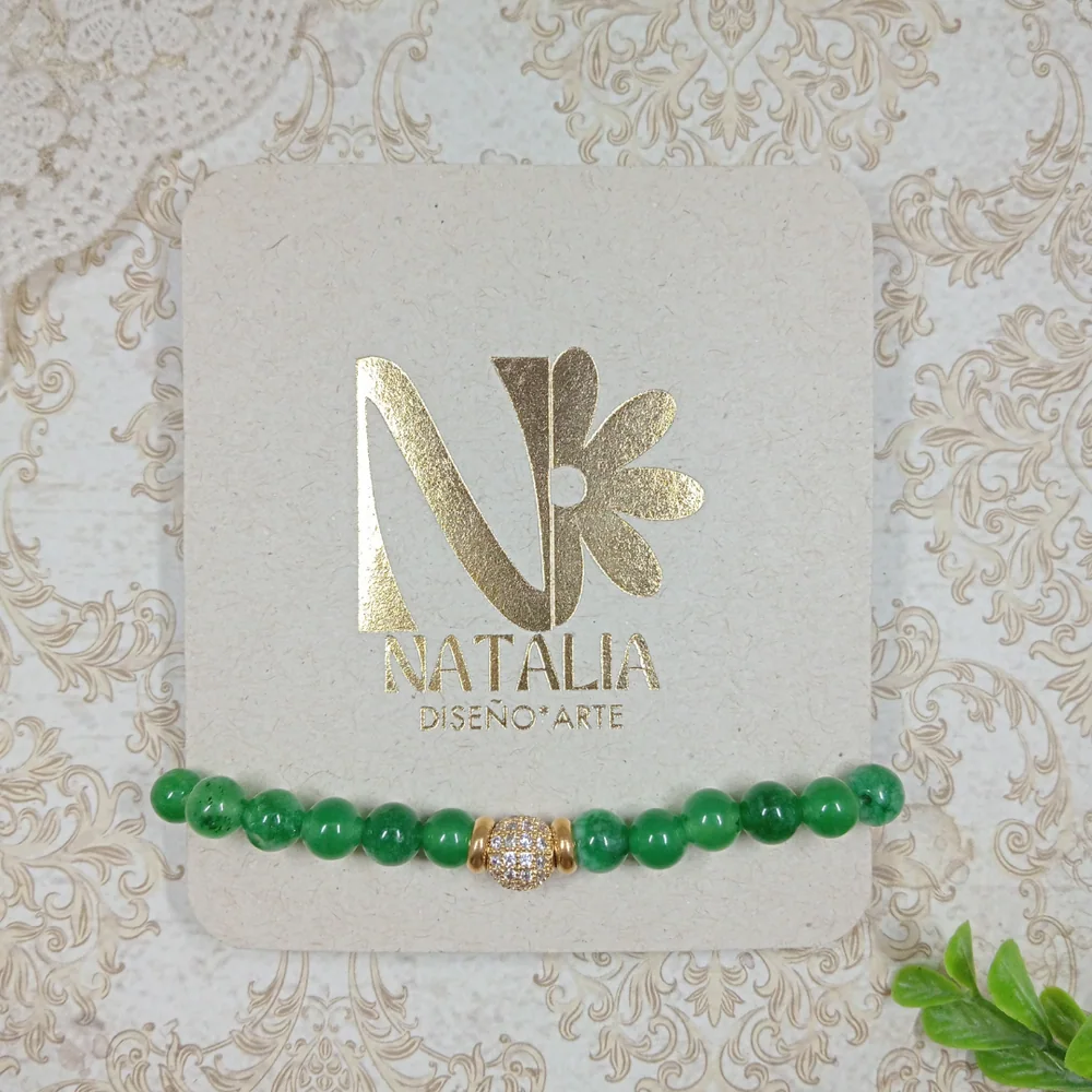 Pulsera Naturaleza en Jade 6mm Piedra Natural — foto 2