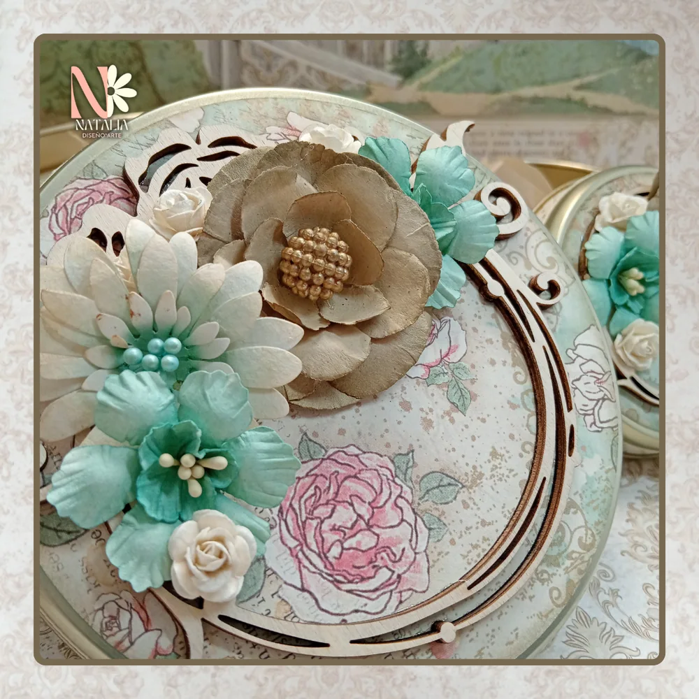 Tarros Sleeping Beauty Redondos Scrapbooking — foto 3