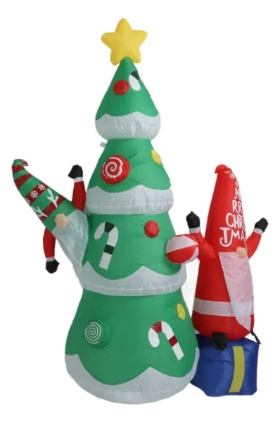 Adorno Navideño Inflable Santa Claus con luz led