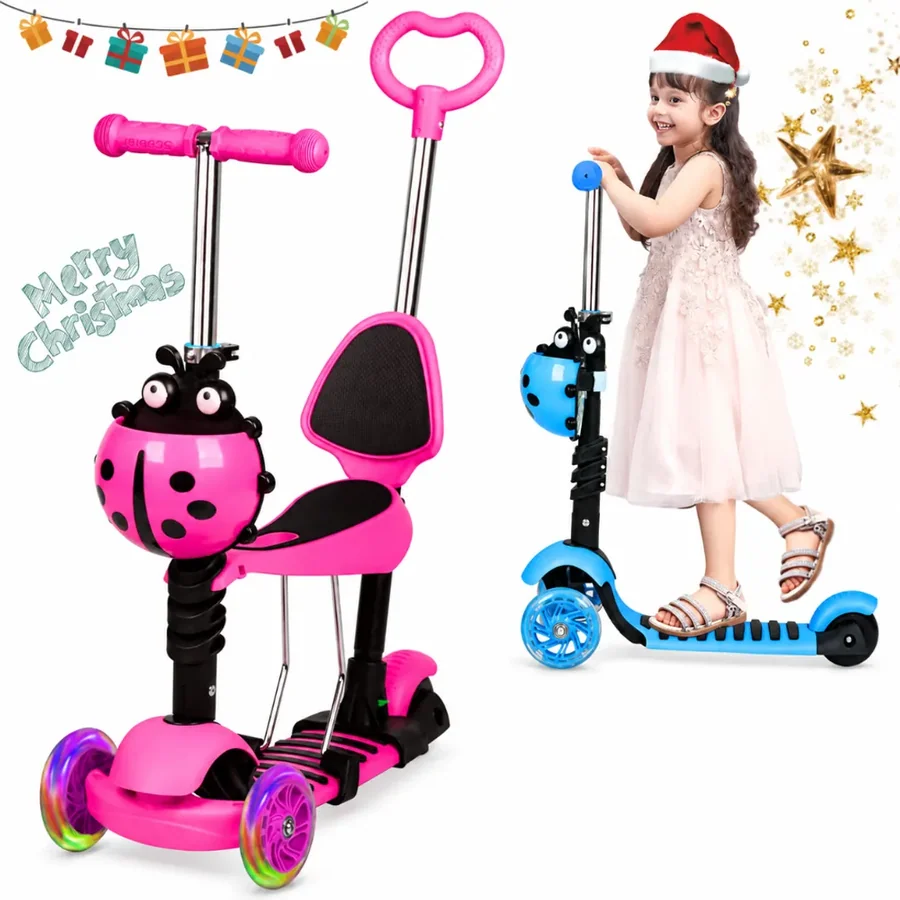 Patineta Monopatin 5 en 1 Mariquita Scooter